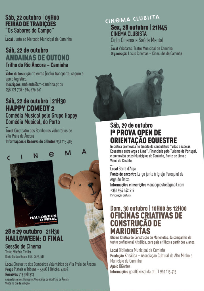 Conheça aqui a programação cultural até ao final do ano em Caminha
