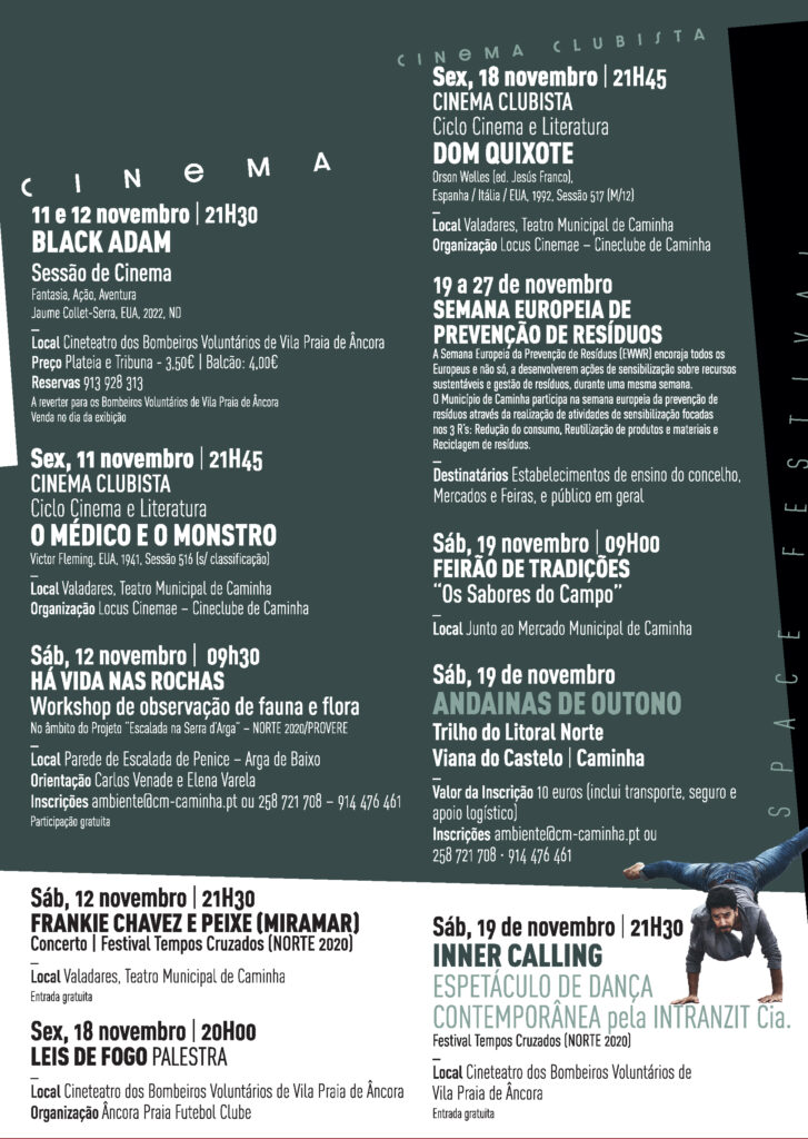 Conheça aqui a programação cultural até ao final do ano em Caminha