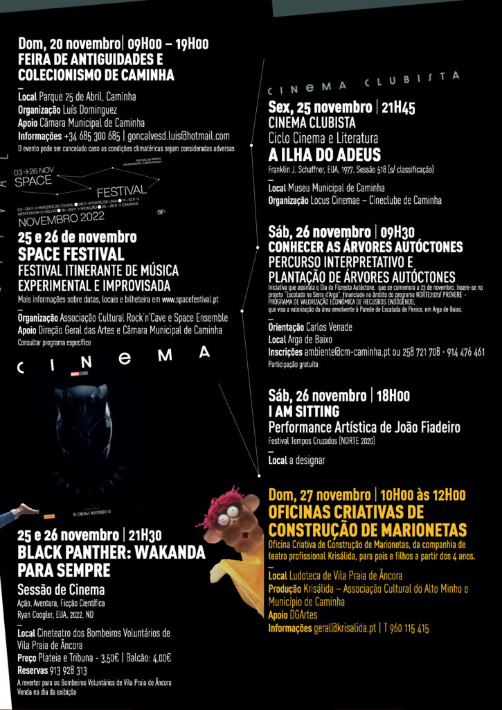 Conheça aqui a programação cultural até ao final do ano em Caminha