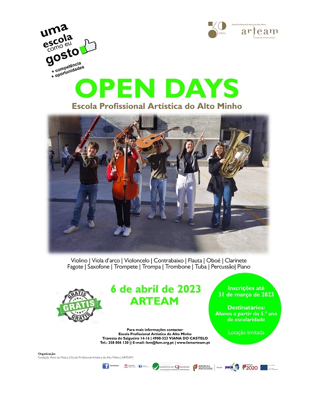 ARTEAM organiza Workshops e Open Days a 6 de abril