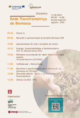 Programa - Encontro da Rede Transfronteiriça de Biomassa