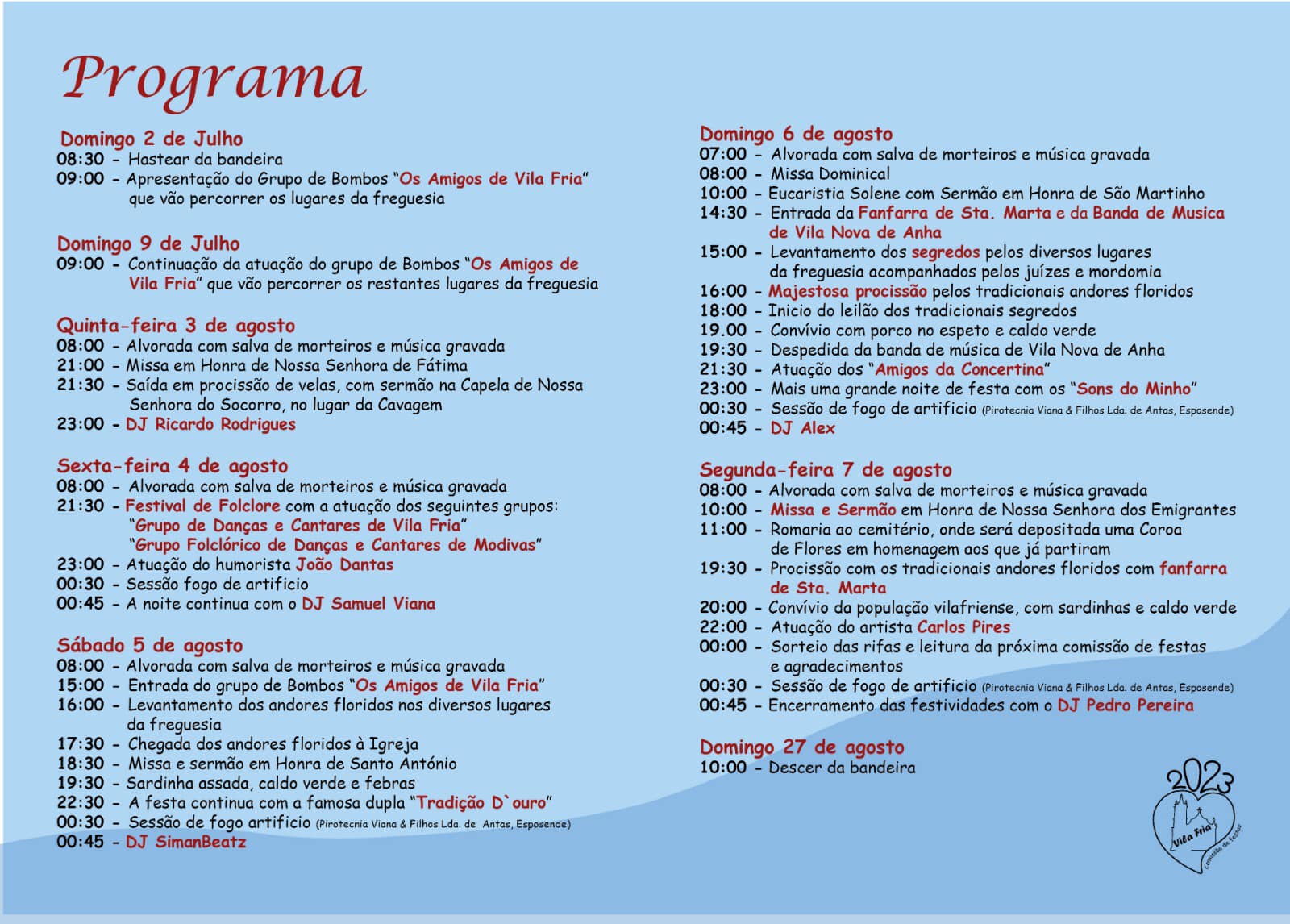 Festas de Vila Fria