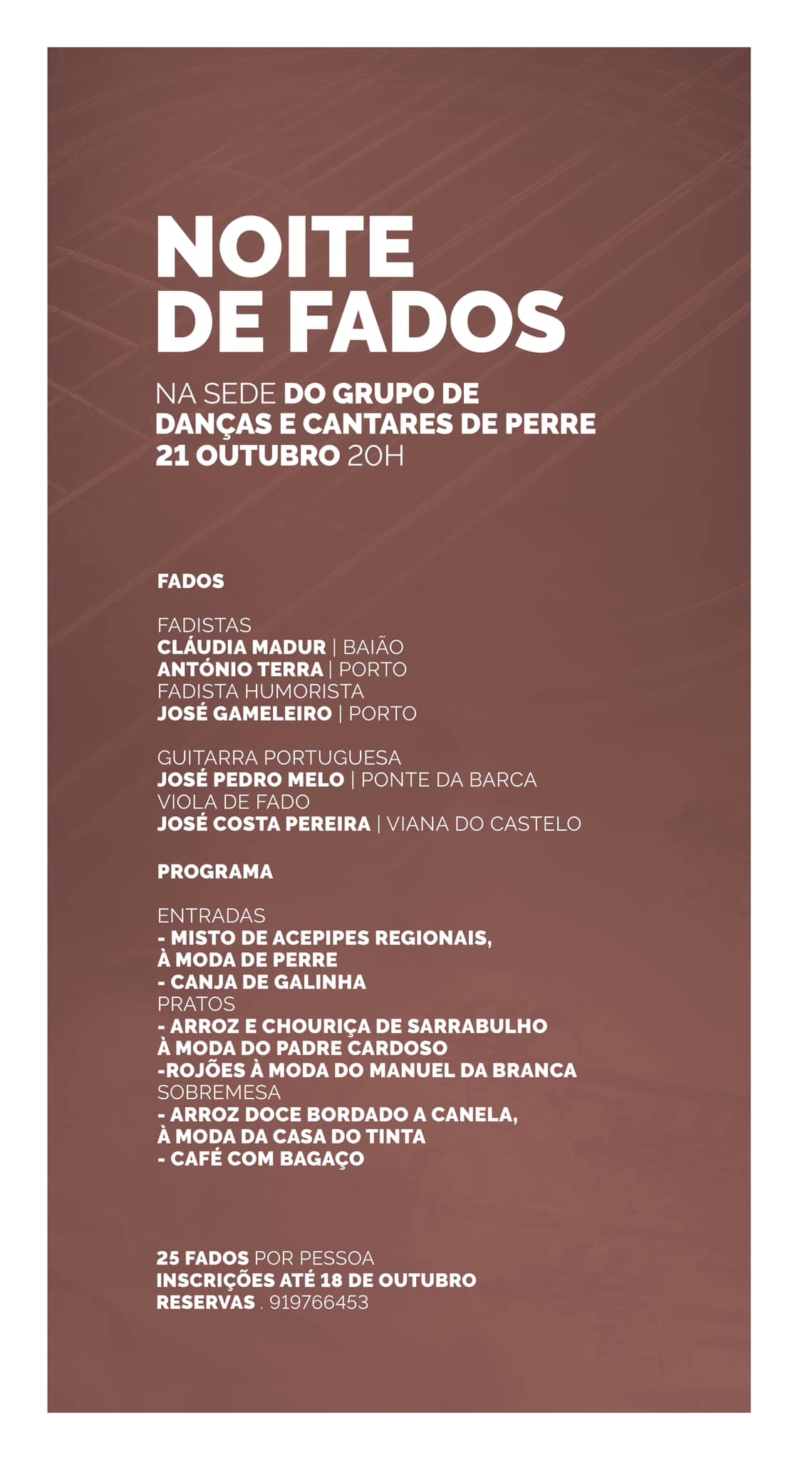 Noite de Fados Perre