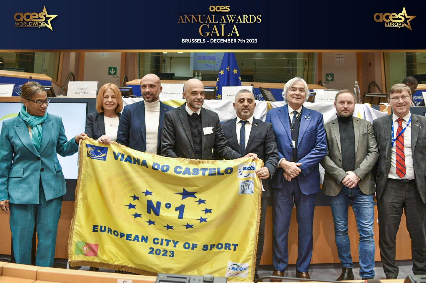 Aí está o galardão de melhor Cidade Europeia do Desporto