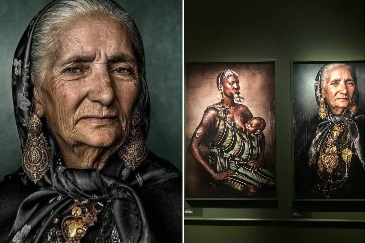 Retrato de mordoma vianense exposto no Palácio Bonaparte, em Roma