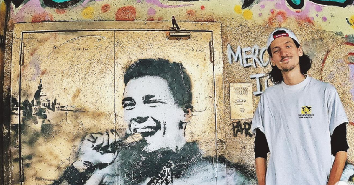 Artista vianense pinta campeão olímpico numa rua de Paris: “Que orgulho”