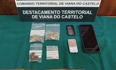 Jovem detido em flagrante por tráfico de droga em Viana