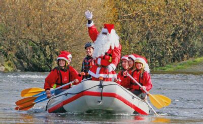 Pai Natal chega a Melgaço através da tradicional descida de rafting