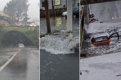 Chuva intensa provoca inundações em Viana do Castelo