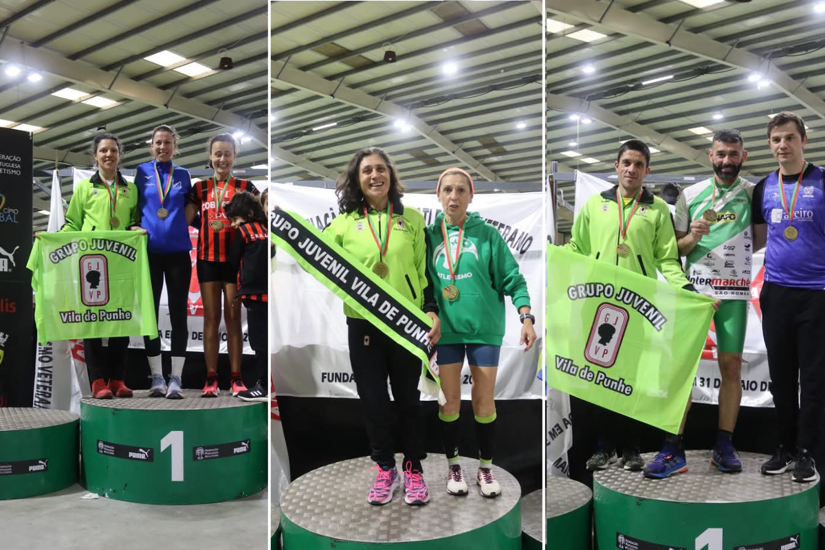 Grupo Juvenil de Vila de Punhe com quatro pódios no Campeonato Nacional Master em pista curta