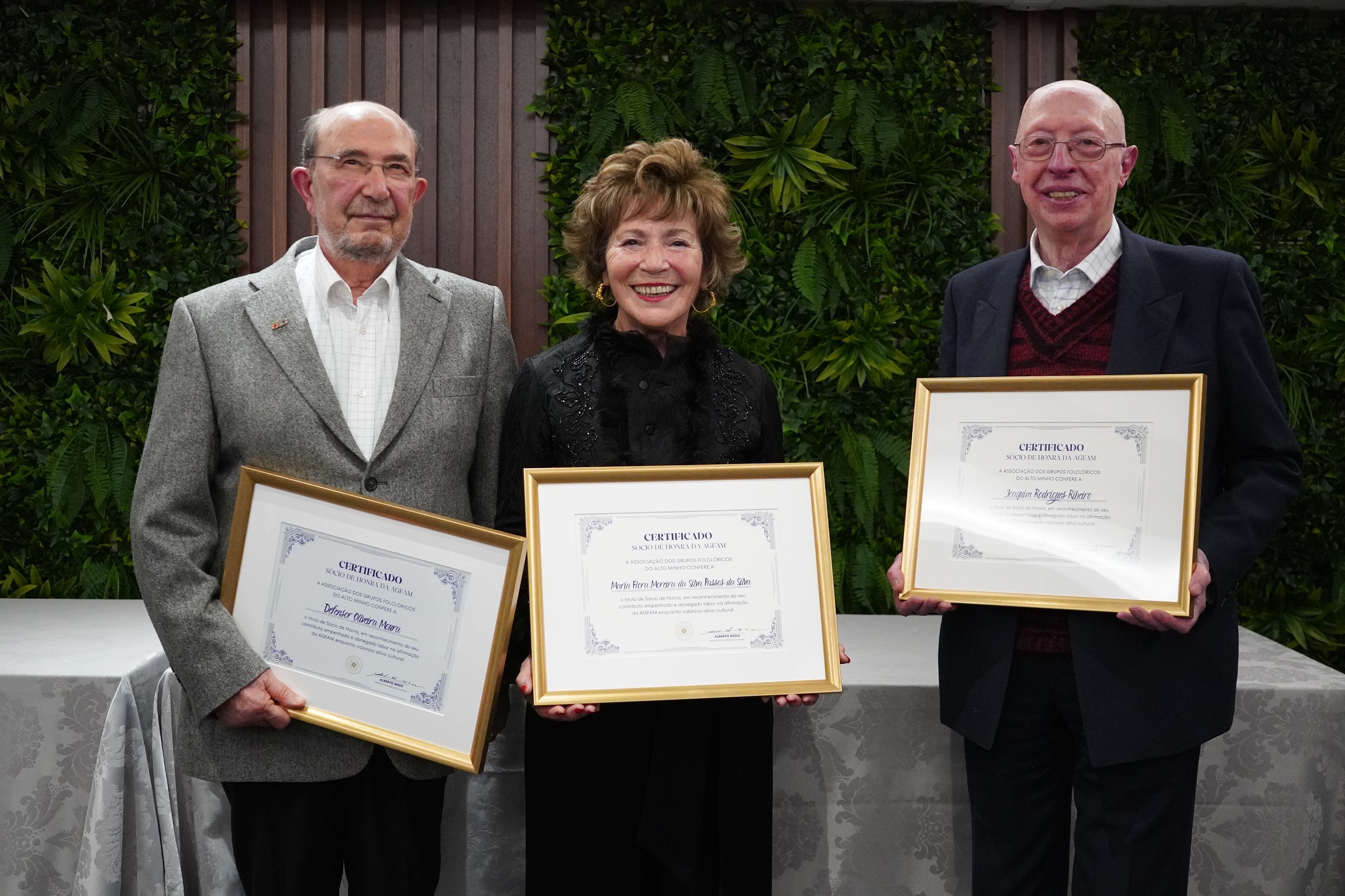 Defensor Moura, Flora Silva e Joaquim Ribeiro homenageados pela AGFAM