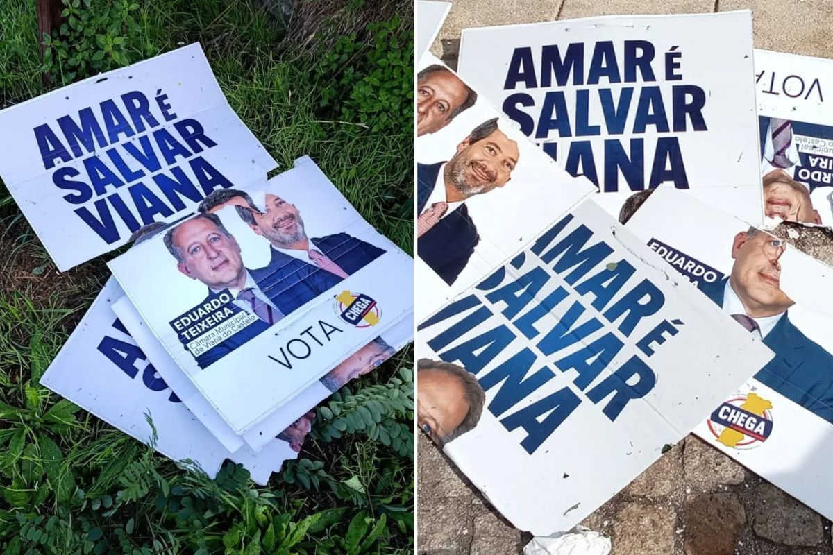 Chega denuncia vandalismo contra cartazes em Viana