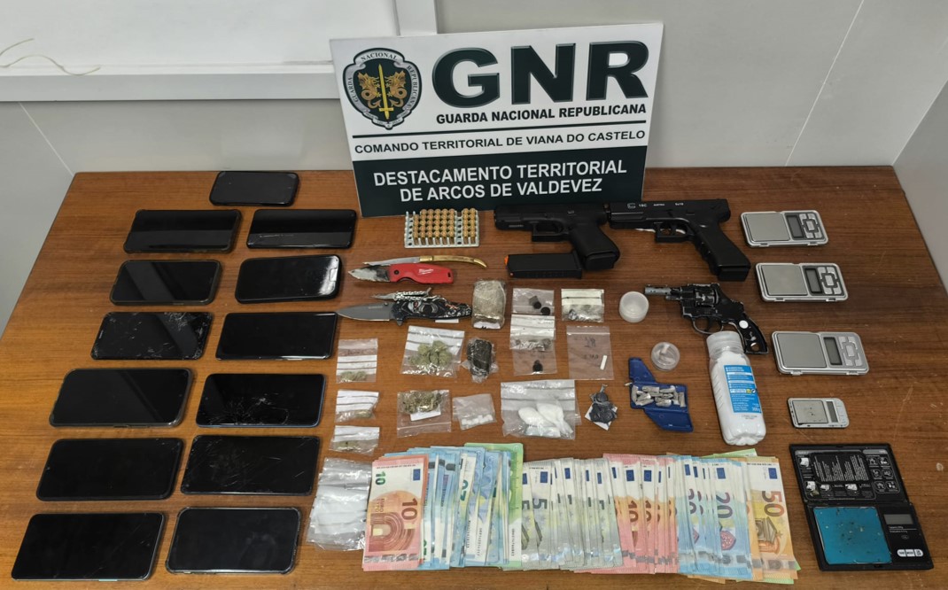Quatro detidos por tráfico de droga em Viana, Ponte da Barca e Arcos de Valdevez