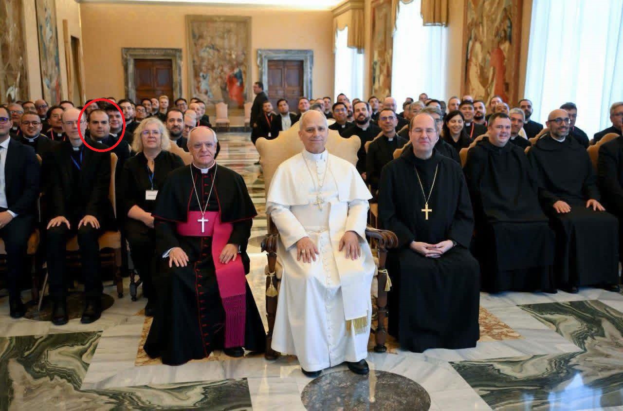 Padre Renato Oliveira participa em encontro com o Papa Leão XIV