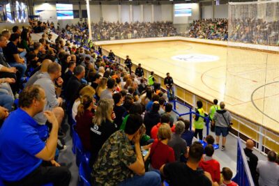 Jogo decisivo da Juventude de Viana transmitido nos ecrãs gigantes do Pavilhão José Natário