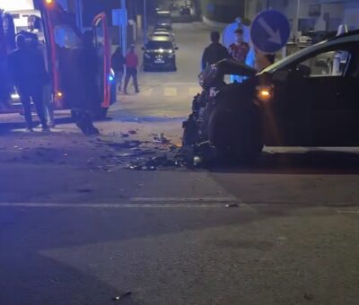 Aparatoso acidente faz 3 feridos em Darque esta madrugada