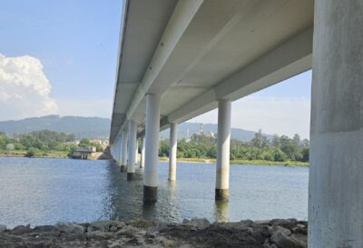 Está assim a nova ponte sobre o rio Lima