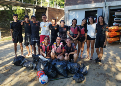 Jovens do Clube Náutico regressam ao rio para ação de limpeza nas margens do Vez