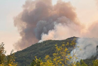 Incêndio que deflagrou em Facha mobiliza mais de 130 operacionais
