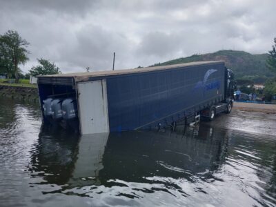 Lancha rápida apreendida na rampa de Lanhelas em Caminha